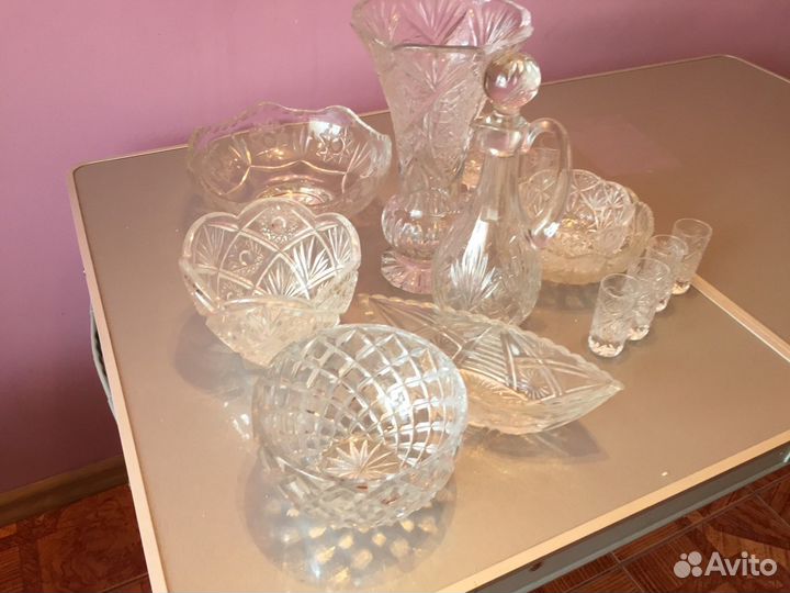 Хрусталь, набор посуды 12 предметов