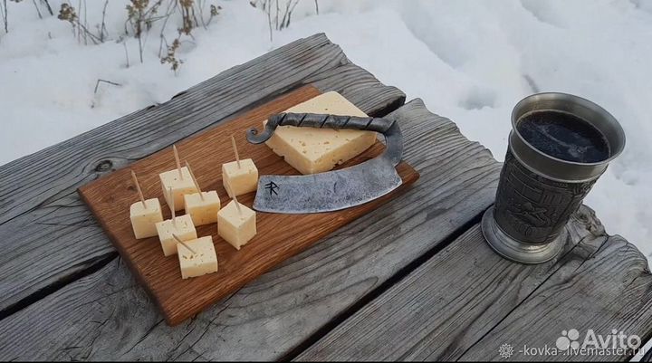 Кованый нож для кухни ручной работы