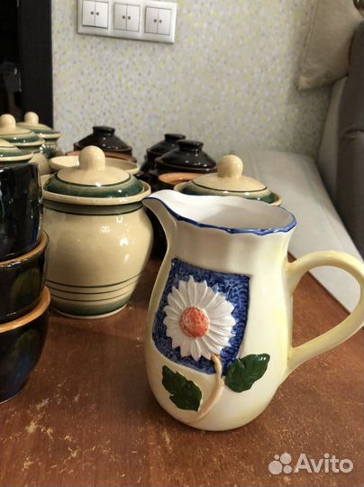 Горшок для запекания, сливочник, молочник, солонка