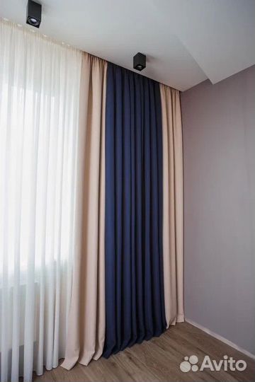 Штора из белой вуали 600х320