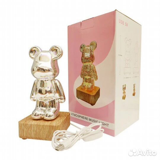Ночник мишка сияющий Bearbrick
