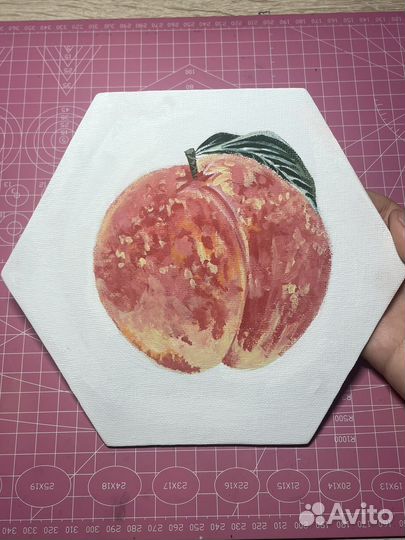 Изображение персика, интерьерная картина