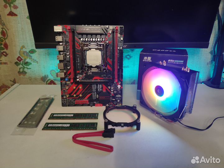 Intel 2670v3 X99 16 DDR4 Полный Комплект с Кулером