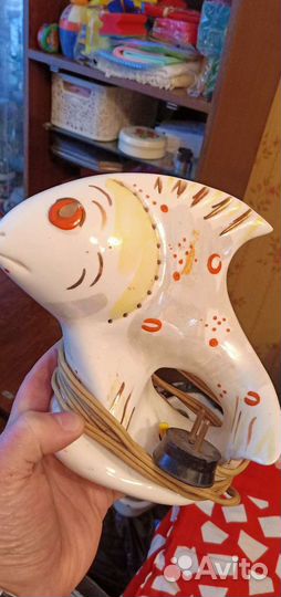 Светильник ночник СССР рыба