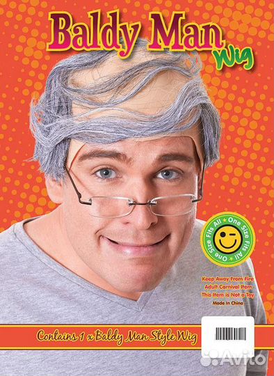 Парик лысого с зачесом