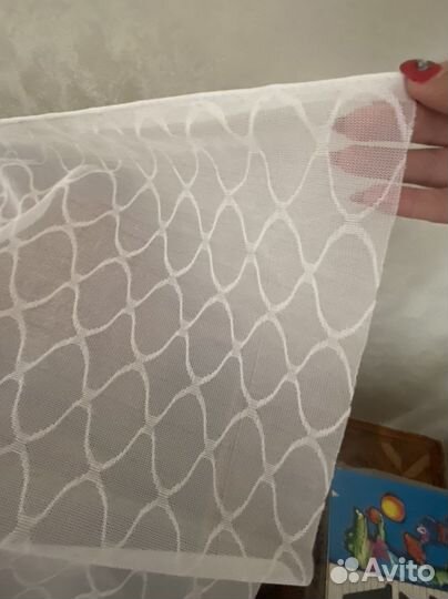 Тюль белый новый