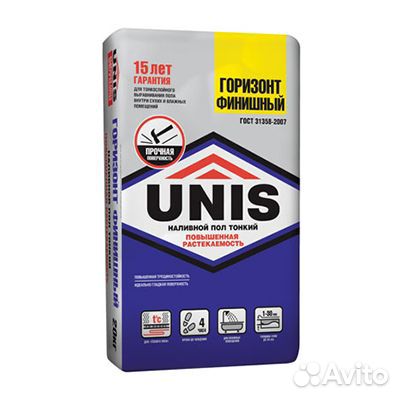 Наливная финишная смесь Юнис Горизонт 25 кг