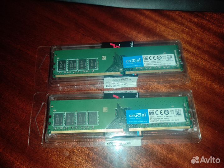 Комплект Crucial ddr4 4gb+4gb 2666