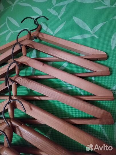 Вешалки плечики дерево винтаж СССР комплект 9 шт