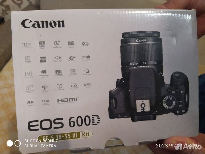 Фотоаппарат canon eos 600d