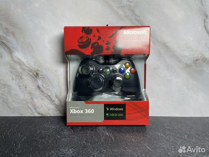 Геймпад Xbox 360 джойстик новый черный