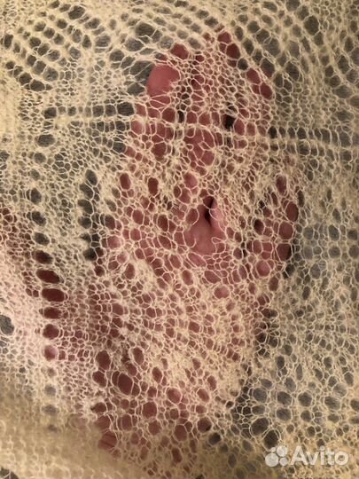 Винтажный кружевной шерстяной платок времен СССР