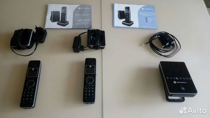 Домашний телефон с двумя трубками, базой, а/о