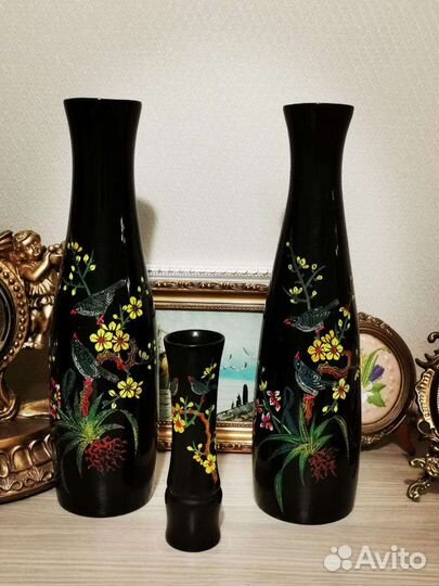 Вазы дерево, древный Китай винтаж