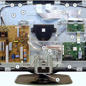 Материнская плата блок питания запчасти телевизор
