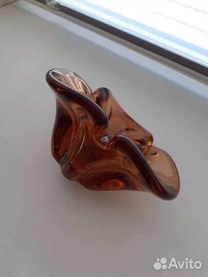 Пепельница цветное стекло. Чехословакия