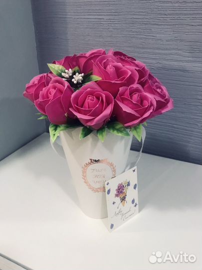 Букет из мыльных роз