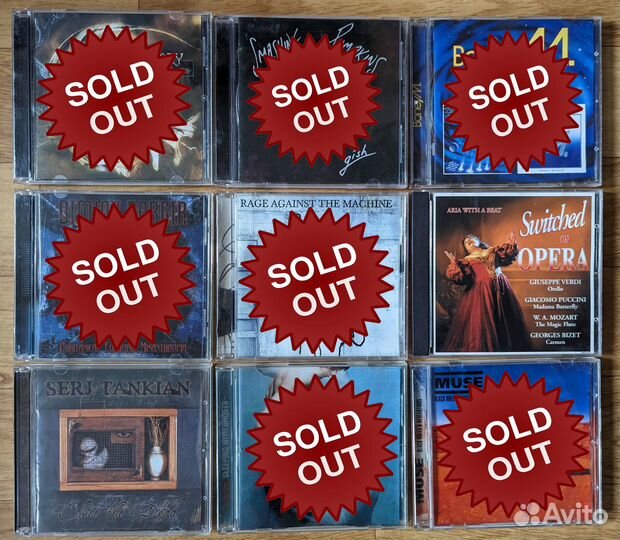 Музыка на CD дисках (AC/dс, muse, Gorillaz и др.)