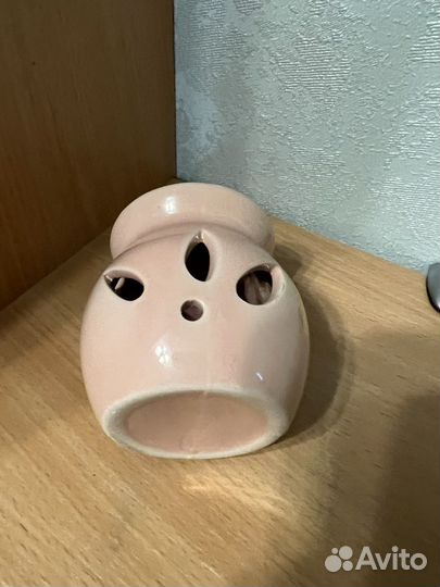 Керамическая аромалампа розовая