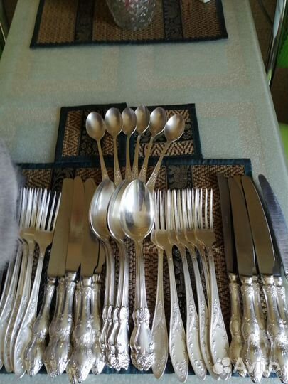 Мельхиоровые столовые приборы. мнц. СССР