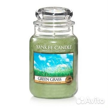 Свеча Yankee Candle с запахом зелёной травы.150 ч