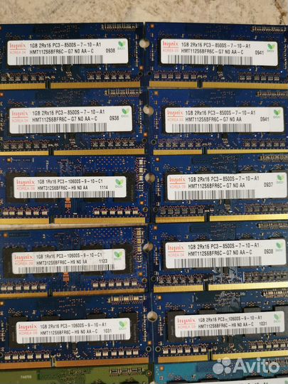 Память для ноутбука so-dimm DDR3 1GB 29шт