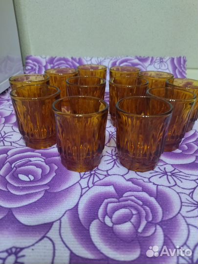 Стопки цветное стекло СССР
