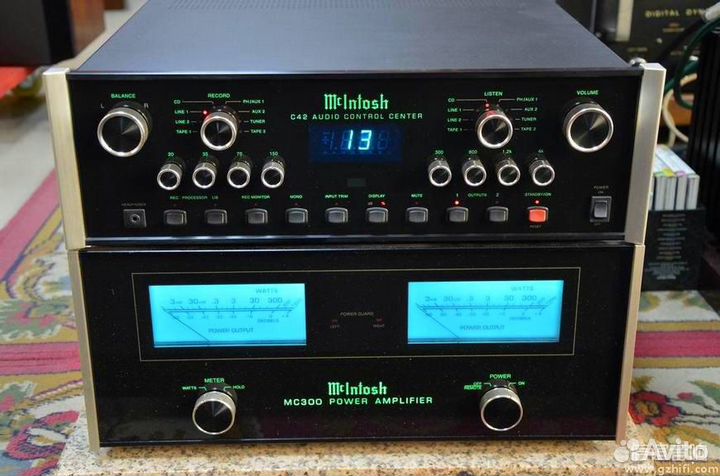 Mcintosh mc300 + c42 усилитель двухблочный