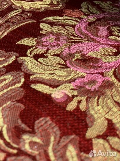 Ткань для штор красная жаккард метражом