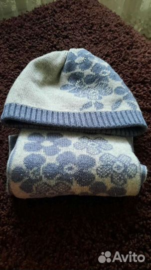 Комплект шапка и шарф женский