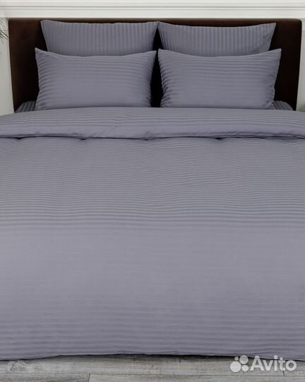 Постельное белье Софи Лаванда новое страйп-сатин
