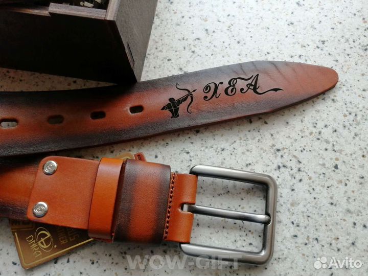 Мужской кожаный ремень