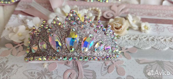 Корона, украшение на пучок, тика, диадема