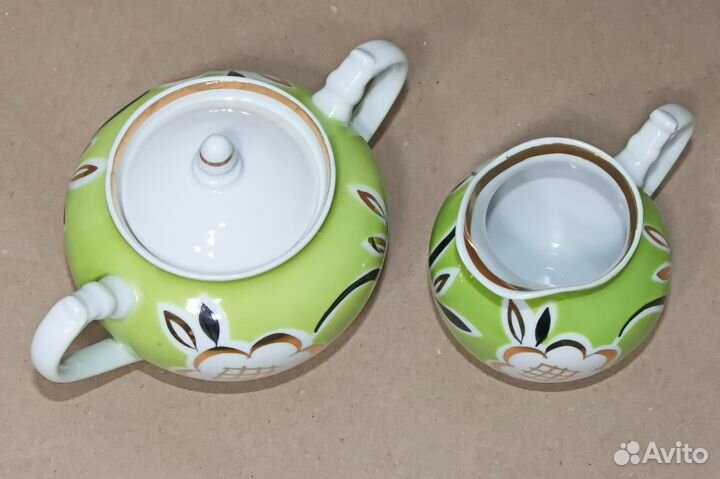 Сервиз чайный Зеленый сад Дулево СССР 60-е