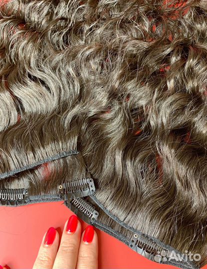 Натуральные волосы на заколках, на заказ