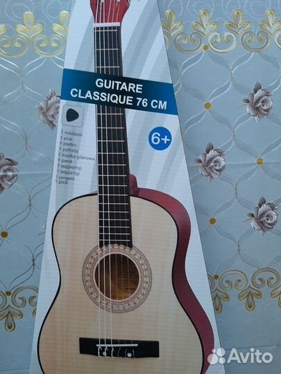Гитара классическая детская новая 1/4 76см