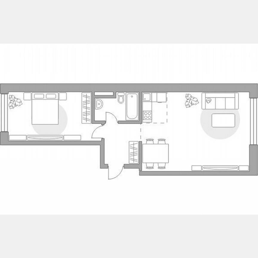 1-к. квартира, 61,6 м², 9/18 эт.