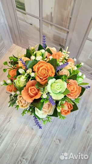 Букет из роз - мыло ручной работы