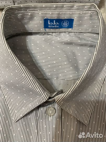 Рубашка школьная 158 Button Blue