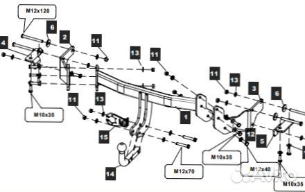 Фаркоп Kia Sorento, Hyundai Grand Santa Fe