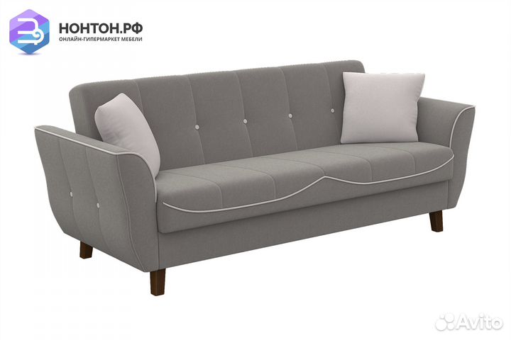 Диван книжка Оникс серый / светло-серый