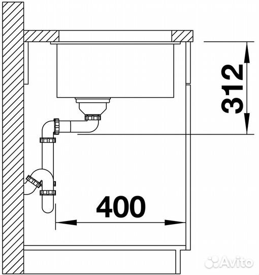 Blanco Subline 500-U 525995 Кухонная мойка черная