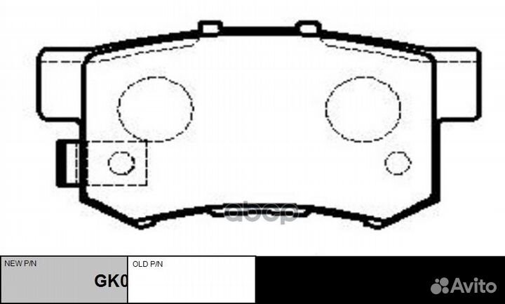 Колодки зад. honda civic viii (FD,FA)(2005-2011