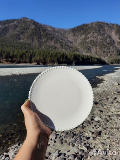 Тарелка фарфоровая обеденная Лакомка 20.5 см