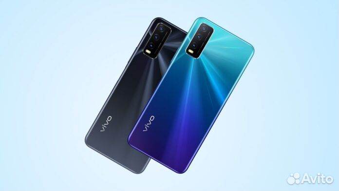 Лоток симкарты Vivo Y20s синий