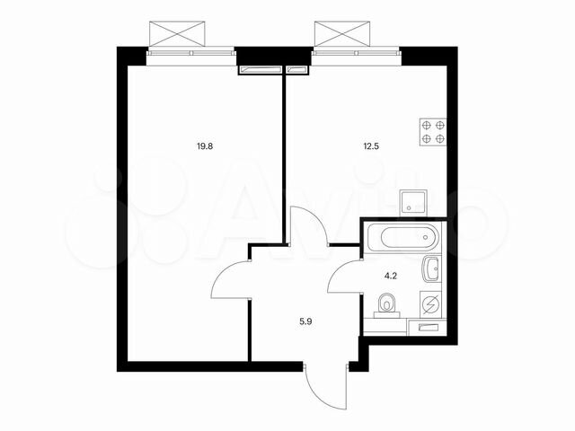 1-к. квартира, 42,4 м², 30/33 эт.