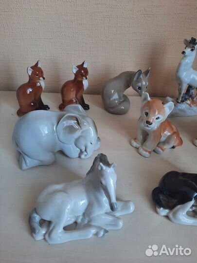 Статуэтки животных лфз фарфор