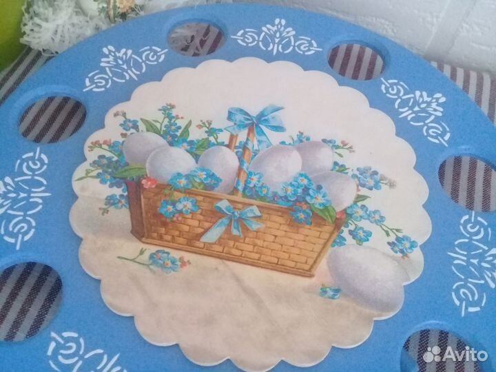 Тарелочка для кулича и пасхальных яиц