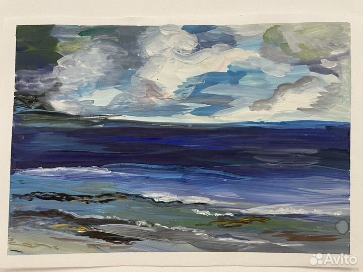 Живопись «Морской пейзаж», картина