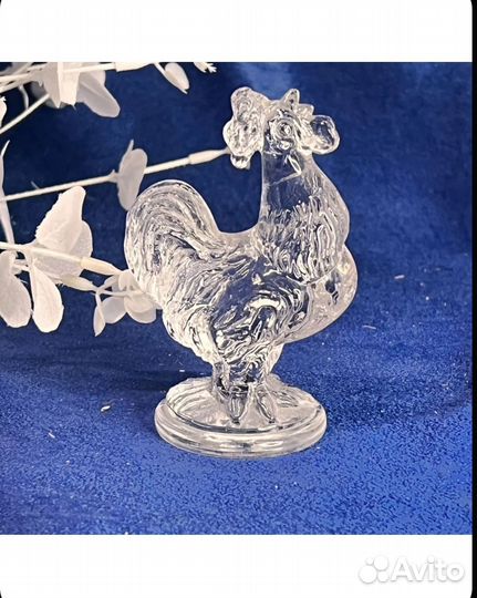 Стеклянная статуэтка Петух